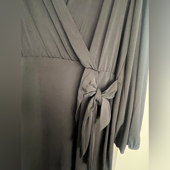 Plus Size INTEMPO Wrap Mini Dress with Tie - Picture 5 of 8